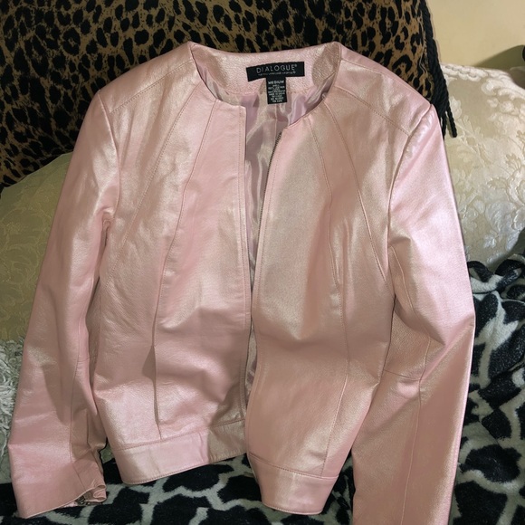 Pink pearl Real Leather blazer! See new photos - Picture 8 of 8